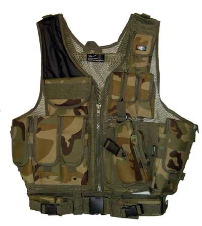 Airsoft Tactical Vest OD w/ Holster