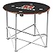 NFL Logo Brands Cincinnati Bengals Collapsible Round Table with 4 Cup Holders and Carry Bag, Team Color