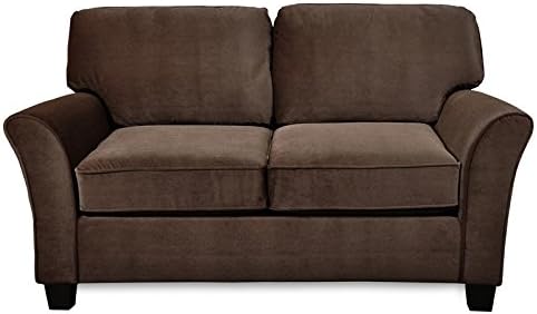 Sofab Muse II Chcolate Love Seat With Two Toss Pillows
