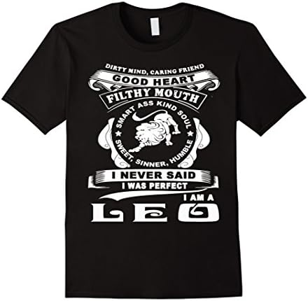 Men's Leo shirt / Leo T-Shirt / zodiac leo shirt Large Black