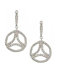 14K White Gold Diamond Dangle Earrings (3/4 Cttw, SI Clarity, H Color)