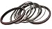 Chocolate Brown Indian Hand Made Round Threaded & Shimmering Bangle Set - 15 pcs. Width 5cm. Inner Diameter 6.5cm.