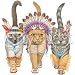 Native American Cats Adult T-Shirt