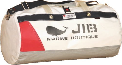 JIBダッフルバッグ　M　パッチボーダー　レッド　GULLスポーツタオル1785円プレゼント　ネーム入れ可