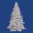 9' Pre-Lit Flocked White Spruce Artificial Christmas Tree - Clear Lights