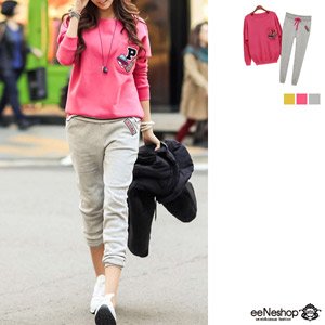 (イイネショップ) eeNeshop ワッペン スウェット セットアップ