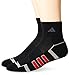adidas Men's Climalite® II No Show Sock (2-Pair), Black/Light Scarlet/Aluminum 2, Large, (Shoe Size 6-12)