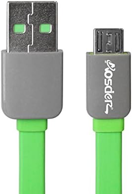 Aosder Micro USB Cable 1M 3ft Micro USB Sync Data Cable 2.1A Charging Charger Cable Adapter with Nylon Durable for Samsung XiaoMi HTC Lenovo PTE (Green)
