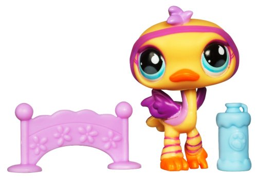Hasbro - 667631481 - Littlest Petshop - Petshop Duo Et Son Sac - Vague 4 - Autruche avec Obstacle