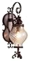Eurofase 17449-014 Prefect 3-Light Medium Wall Sconce, Ancient Rust with Gold Accent