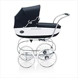 Classica Pram in Navy / White Color: Chrome / Blue