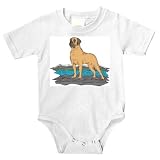 Onesie with mastiff, tan, dog, canine