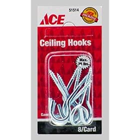 ACE TRADING ATW 01-3480-128 HOOK CEIL ZNC1-11 16CD8pack of 5 from Florist