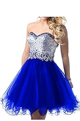 Lace Sequined Sweetheart Cocktail Tulle Evening Dress/Pageant Dress/Prom Dress/Mini Dress 
