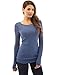 PattyBoutik Women's Crew Neck Lace Long Sleeve Top