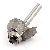 uxcell 面取りルータービット 6.35mmシャンク径 19.04mm切削直径 エンドベアリング