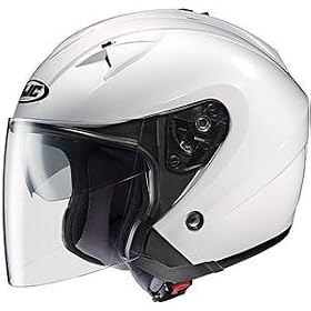 HJC IS-33 WHITE MOTORCYCLE Open-Face-Helmet