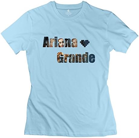BXGD- Women's New Style Tshirt Ariana Grande Singer Size L SkyBlue