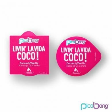 Pico Bong Massage Oil Candle Coconut/Vanilla ( 6 Pack )