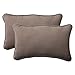 Pillow Perfect Forsyth Solid Indoor/Outdoor Lumbar Pillow Plush Fill, Weather and Fade Resistant, Lumbar - 11.5