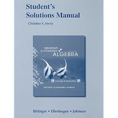 Student Solutions Manual for Elementary and Intermediate Algebra: Concepts and Applications
