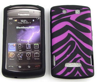 Blackberry Storm 9500 / 9530  Deluxe Silicon Skin, Pink Zebra Print for BB9530  Silicone/Gel/Soft/Cover/Case