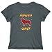 T-Shirt Womens Dark Silver " ABSOLUTELY Newfoundland CRAZY " Dogs