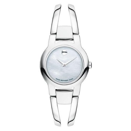 Movado Women's 0606538 Amorosa Stainless Steel White Mother-Of-Pearl Watch