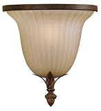 Murray Feiss WB1279ATS One-Light Sonoma Valley Collection Half - Wall Bracket , Aged Tortoise Shell with French Scarvo Glass Shade