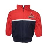 MLB St. Louis Cardinals Baby / Infant Athletic Zip-Up Coat / Jacket with Embroidered Logo - Blue & Red (Size: 2T)