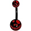 Black Red Voodoo Doll Belly Ring