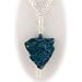 Azurite Stone Pendant and Freshwater Pearl Lariat Necklace 1229