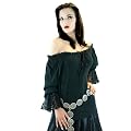 Mittelalter Bluse Marketenderin Magd Gothic Gr. S-M Schwarz 4068