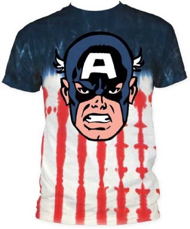  Captain America Patriot Tie-Dye Mens T-shirt