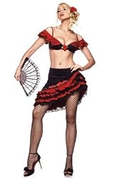 2PC Latin Salsa Senorita Dancer Sexy Holiday Party Costume