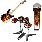 Rock Band Skin Kit für Gitarre,Drums & Mikrofon – Inferno