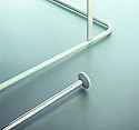 Spirella 1032146 Vorhangstange MAGIC BRIGHT-FINISH 60 cm (Deckenst&uuml;tze)