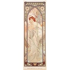 Empire 296504 Mucha, Alphonse - Evening - Plakat Poster Kunstdruck - 30.5 x 91.5 cm