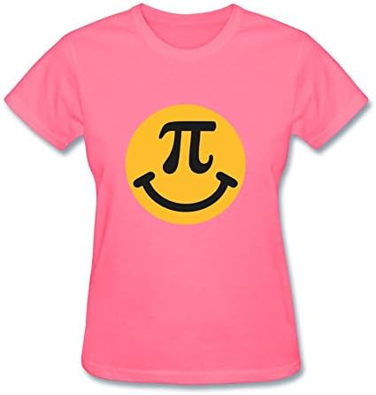 Zeeklnly Women's Smiley With Pi Sign Short Sleeve T shirt XL
