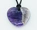 Lucky Pisces Birthstone Heart Pendant Zodiac Astrology Gemstone Amethyst