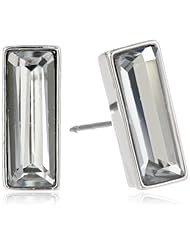 Vince Camuto Crystal Clear Silver Baguette Stud Earrings