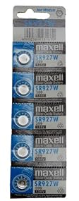 Maxell Watch Battery Button Cell SR927SW 399 Pack of 5 Batteries