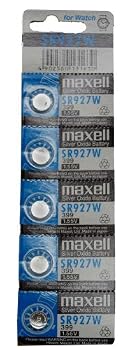 Maxell Watch Battery Button Cell SR927SW 399 Pack of 5 Batteries