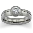 Stainless Steel Ring with CZ (Sizes 6-8)
