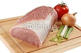 IMAGE OF Wallmonkeys Peel and Stick Wall Decals - Fresh Raw Pork Loin Isolated on White Background - 24