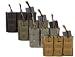 Voodoo Tactical MOLLE Compatible Triple Open Top Rifle Magazine Pouch fits M4, M16 and AR-15 Mags