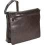 Derek Alexander Leather Full Flap Multi Pocket Messenger - Coffee