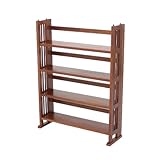 Yu Shan 4-Shelf Folding Media Stand, Walnut