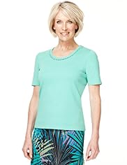 Classic Collection Pure Cotton Cobble Trim Top