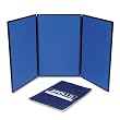 Quartet Show-It! Exhibition Display System, 3-Panels, 72 x .75 x 36 Inches, Blue and Gray (SB93513Q)